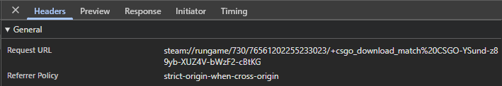 Copy Share Code from Location Header